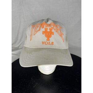 Vintage Crown UT Tennessee Volunteers Vols SnapBack Mesh Trucker Hat Cap Gray